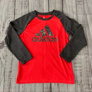 Adidas Boys Climalite 3/4 Sleeve Shirt. Boys 7X. Excellent Condition.